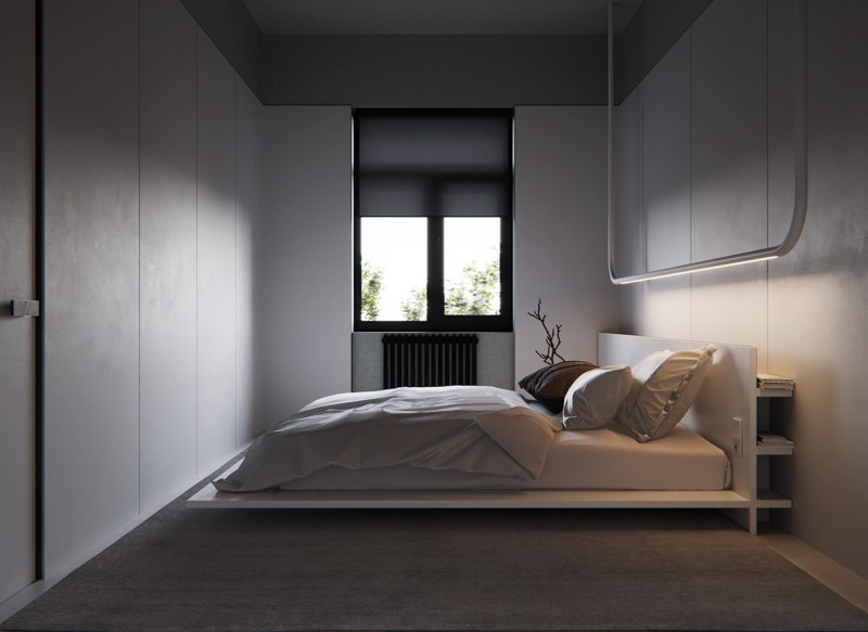 Контрастный интерьер небольшой квартиры