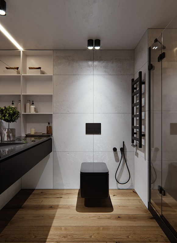 Двухуровневая квартира в индустриальном стиле