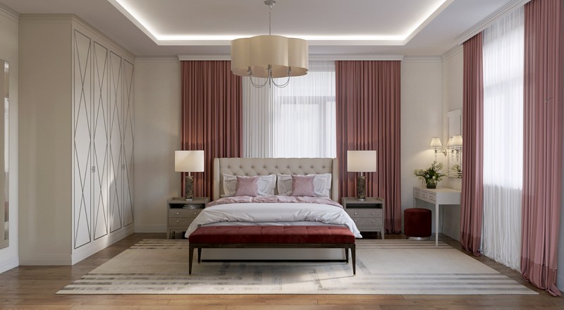 Интерьер загородного дома в пастельных тонах