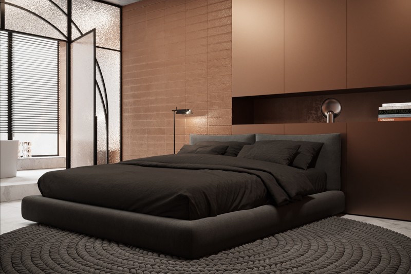 Проект лофта в темных тонах