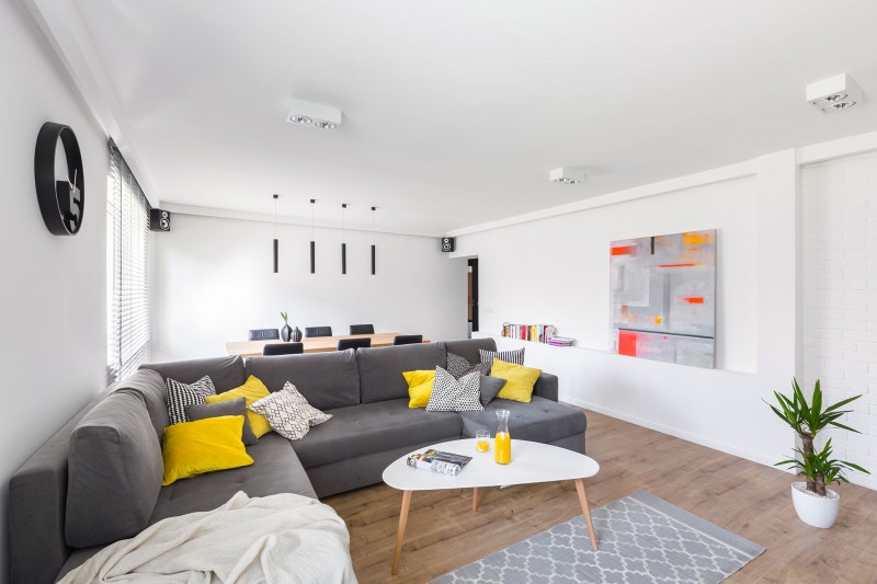 Дизайн интерьера квартиры площадью 80 м² в Лодзи, Польша