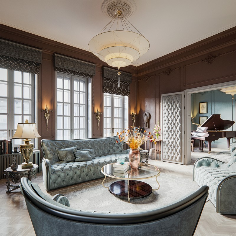 Проект апартаментов в неоклассическом стиле Проект апартаментов в неоклассическом стиле