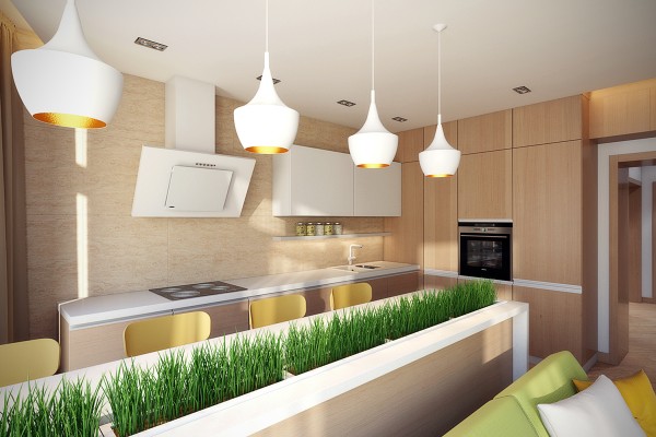 Уютная квартира с мягкими цитрусовыми акцентами