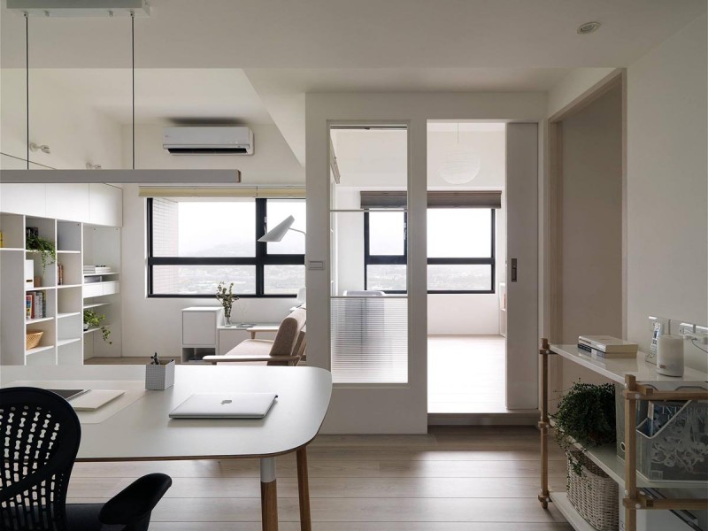 Интерьер светлой квартиры в Тайбэе