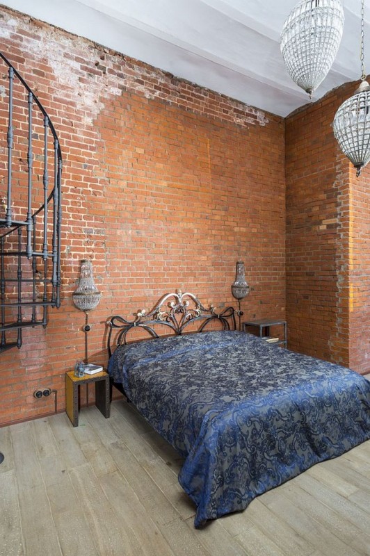 Современные, классические и индустриальные элементы в эффектном лофте