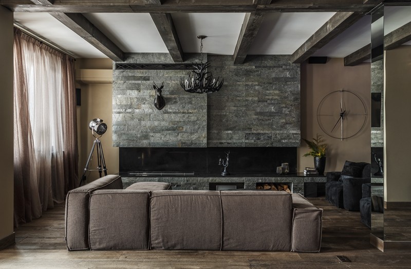 Отделка стен доской в городской квартире