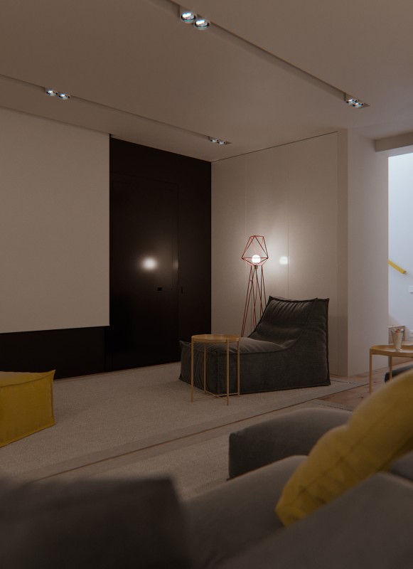 Интерьер цокольного этажа Интерьер цокольного этажа