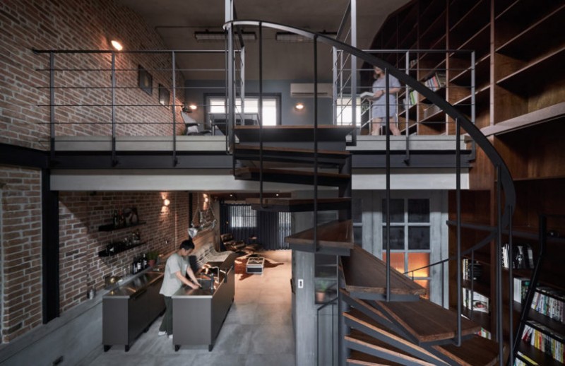 Интерьер двухуровневого лофта