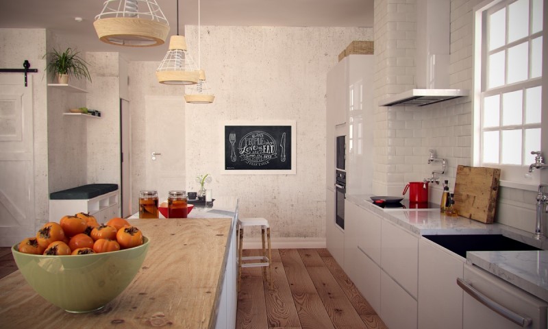 Интерьер просторных уютных апартаментов в Мадриде