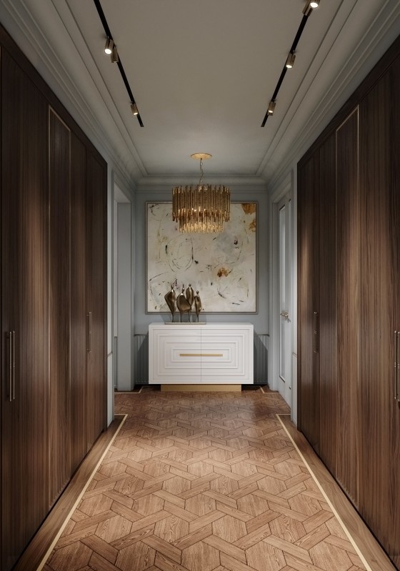 Интерьер в спокойнх тонах с яркими акцентами