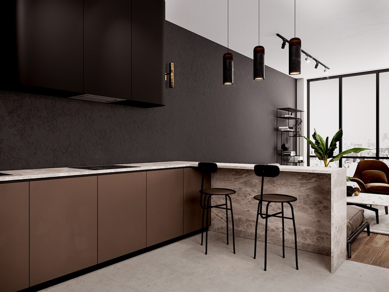 Оформление квартиры в коричневых тонах