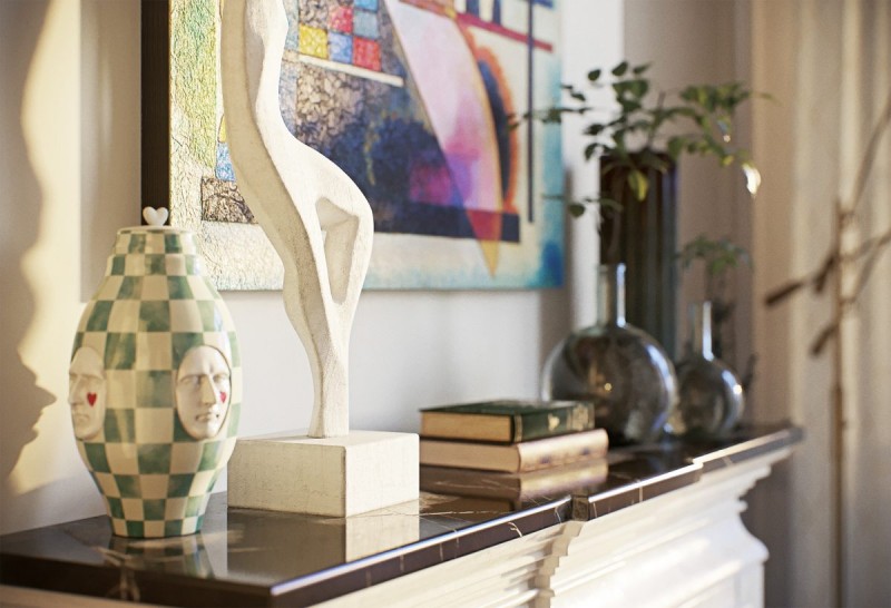 Сочетание стиля 70-х и классики в интерьере пентхауса