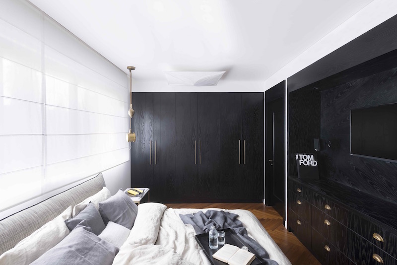 Монохромный интерьер квартиры в Тель-Авиве