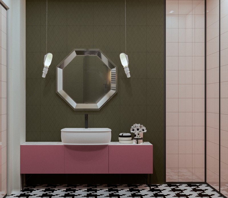 Оригинальное зонирование небольшой квартиры