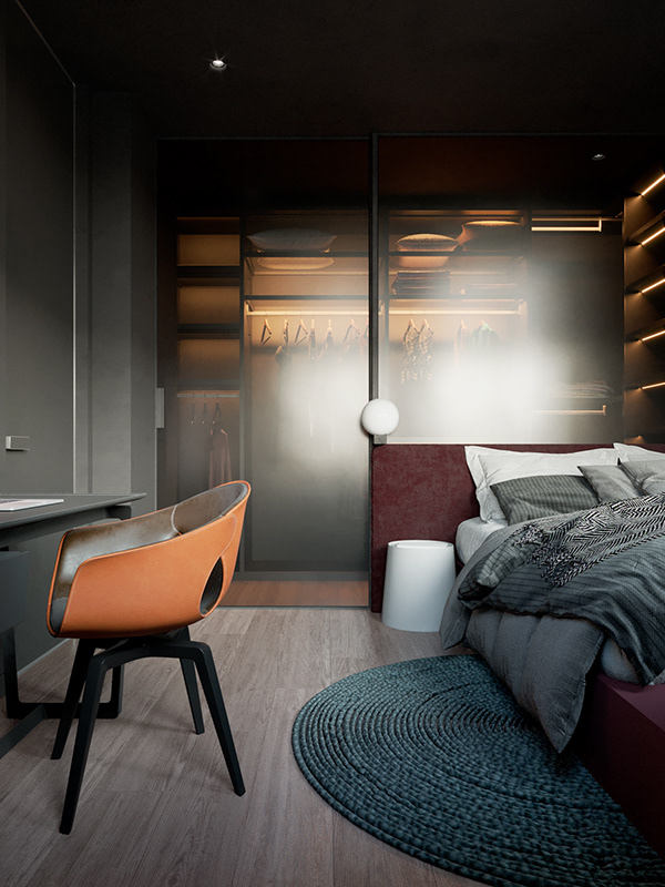 Богатый и благородный цвет "марсала" в современном интерьере