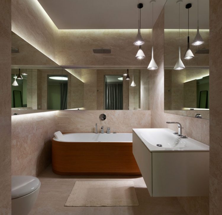 Использование натуральных материалов в комфортабельной двухуровневой квартире Использование натуральных материалов в комфортабельной двухуровневой квартире