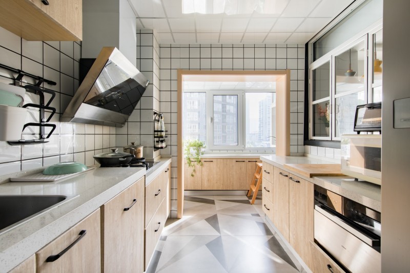 Апартаменты, оформленные в теплых тонах в городе Сиань, Китай