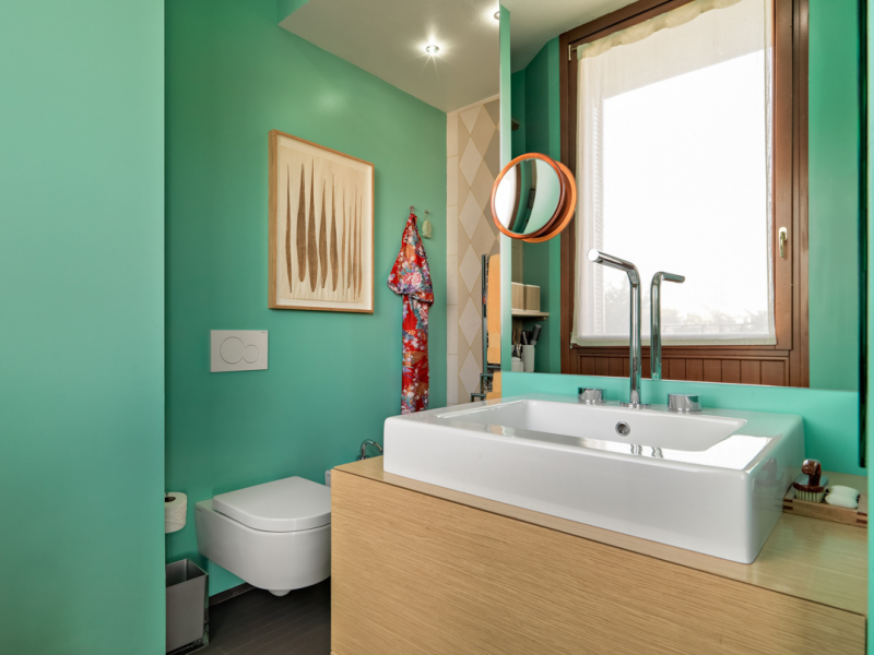 Яркие акцентные стены в интерьере пентхауса Яркие акцентные стены в интерьере пентхауса