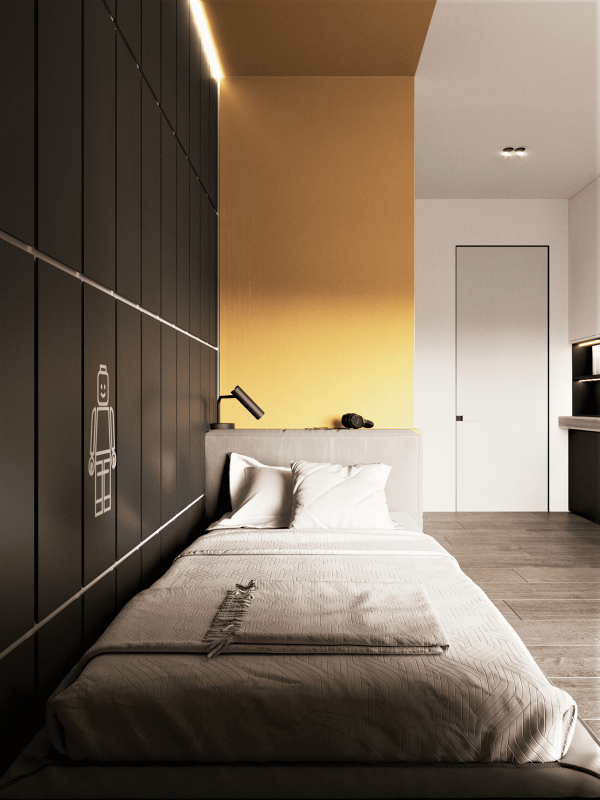 Контрастный дизайн интерьера