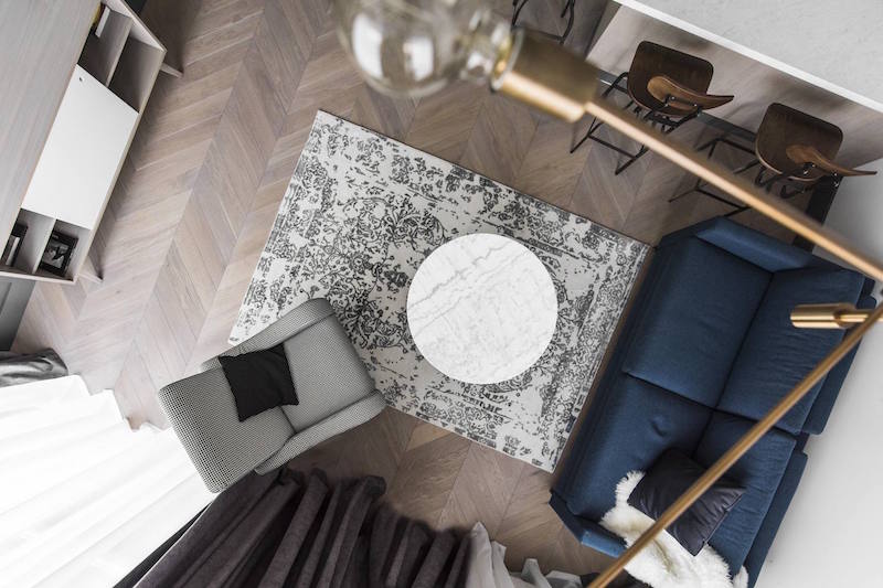 Небольшие городские апартаменты, оформленные в темных тонах Небольшие городские апартаменты, оформленные в темных тонах