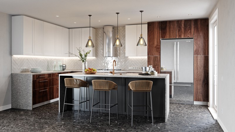 Проект контрастной кухни Проект контрастной кухни