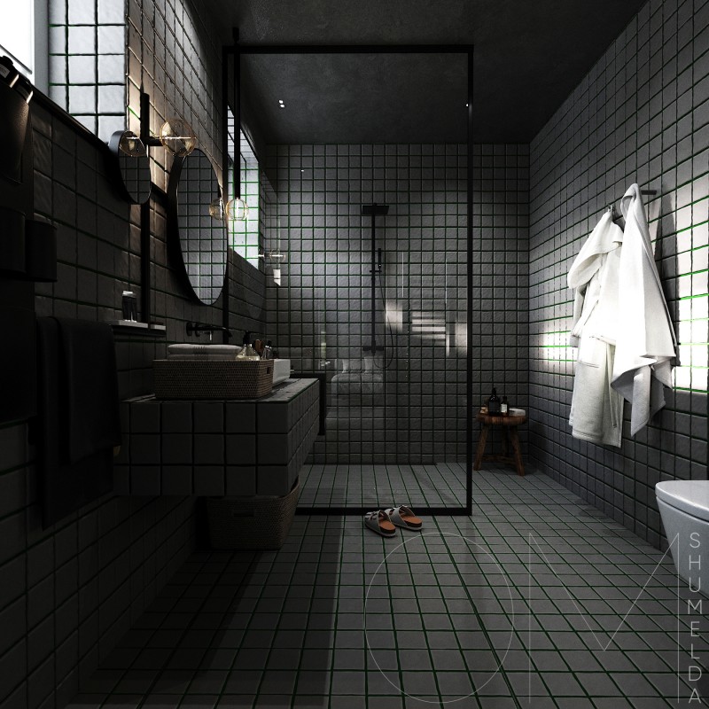 Интерьер стильных апартаментов в темных тонах Интерьер стильных апартаментов в темных тонах