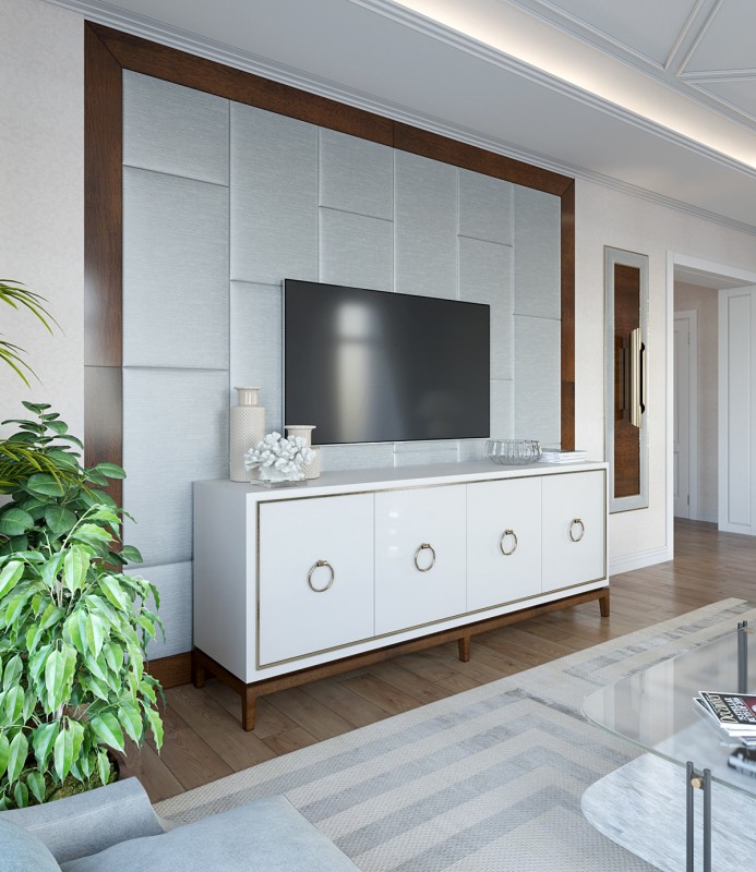 Интерьер загородного дома в пастельных тонах