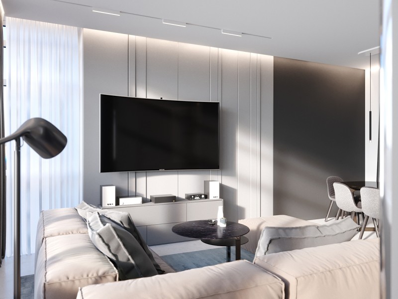 Минималистичная квартира в темных тонах