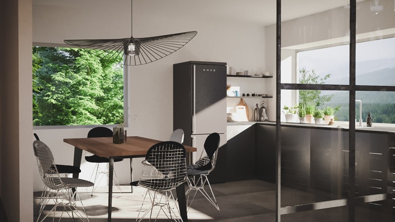 Проект полуутопленного в склоне холма дома