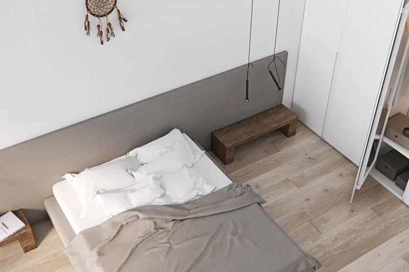 Сочетание белого, серого и кремово-бежевого цветов в интерьере двухуровневой квартиры Сочетание белого, серого и кремово-бежевого цветов в интерьере двухуровневой квартиры