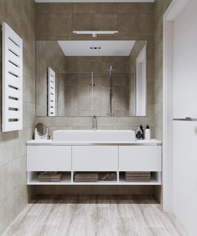 Успокаивающие оттенки серого в интерьере квартиры в Кишиневе