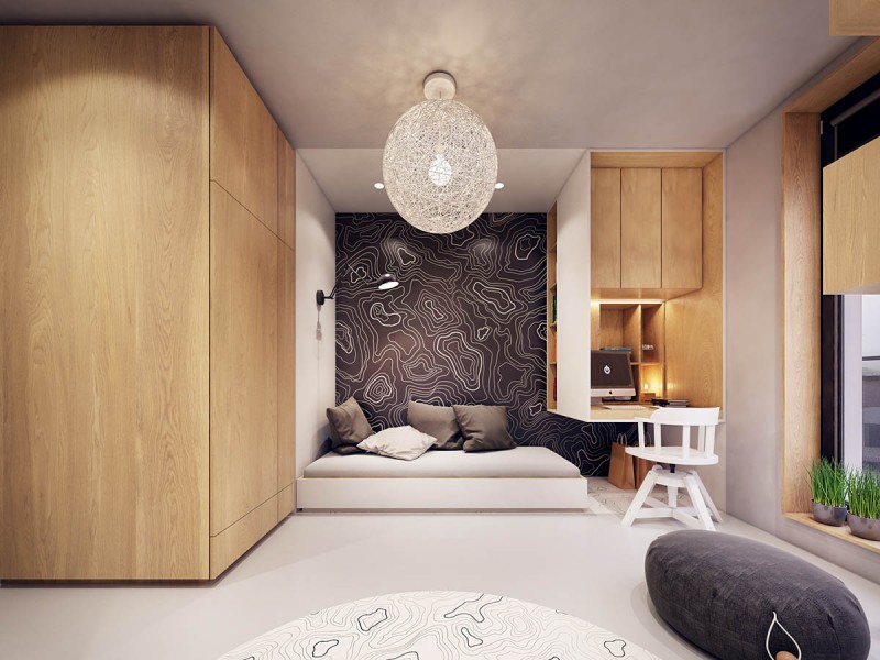 Комфортабельная современная квартира с красочными акцентами