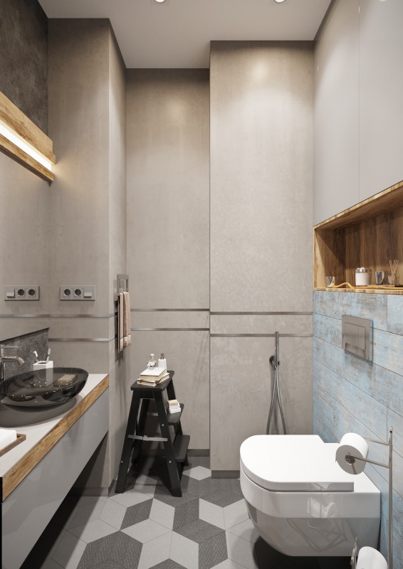 Синие акценты в интерьере