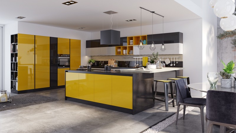 Дизайн яркой кухни Дизайн яркой кухни