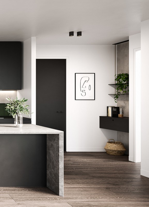 Интерьер квартиры в отреставрированном старинном здании в Мельбурне