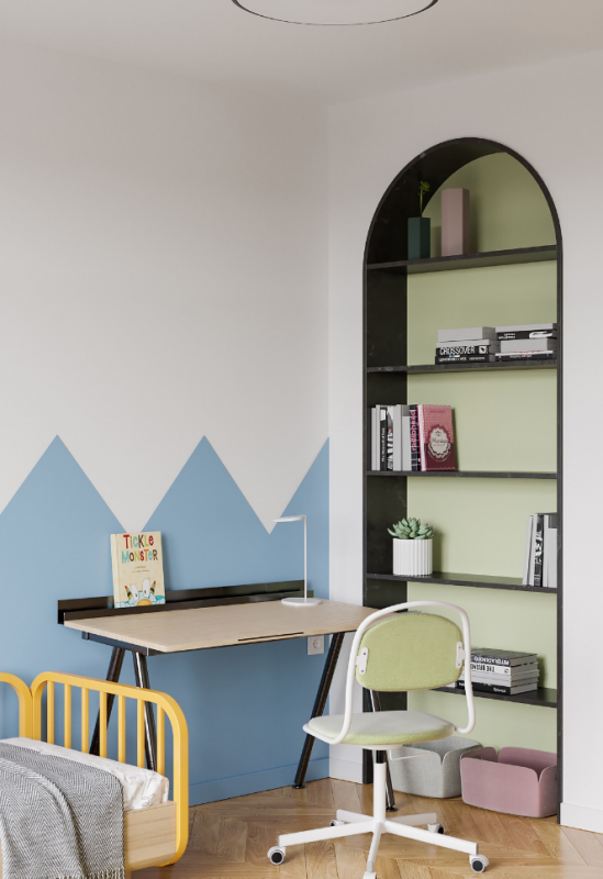 Яркая красочная квартира для пары с детьми