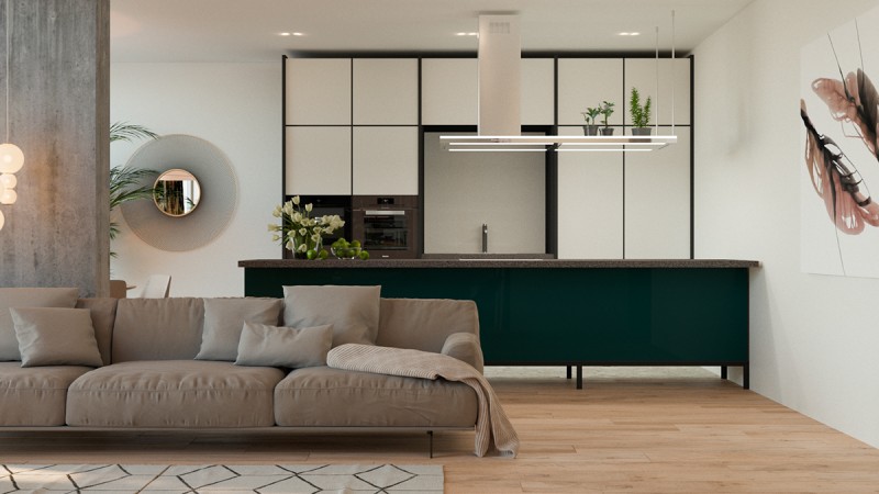 Оригинальное зонирование небольшой квартиры