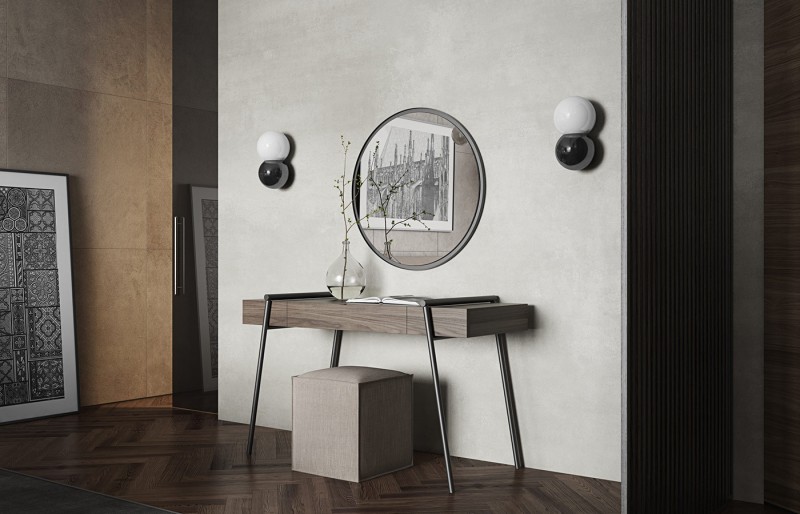 Стильный дизайн интерьера с темными акцентами Стильный дизайн интерьера с темными акцентами