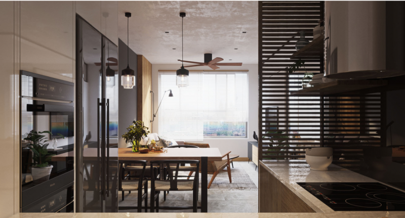 Акцент на элементы из дерева в оформлении уютной квартиры Акцент на элементы из дерева в оформлении уютной квартиры