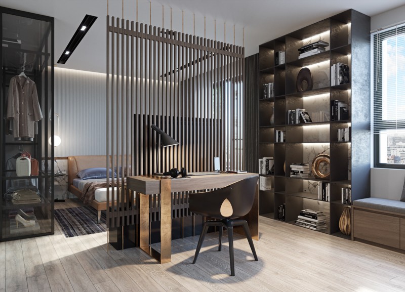 Интерьер в темных тонах