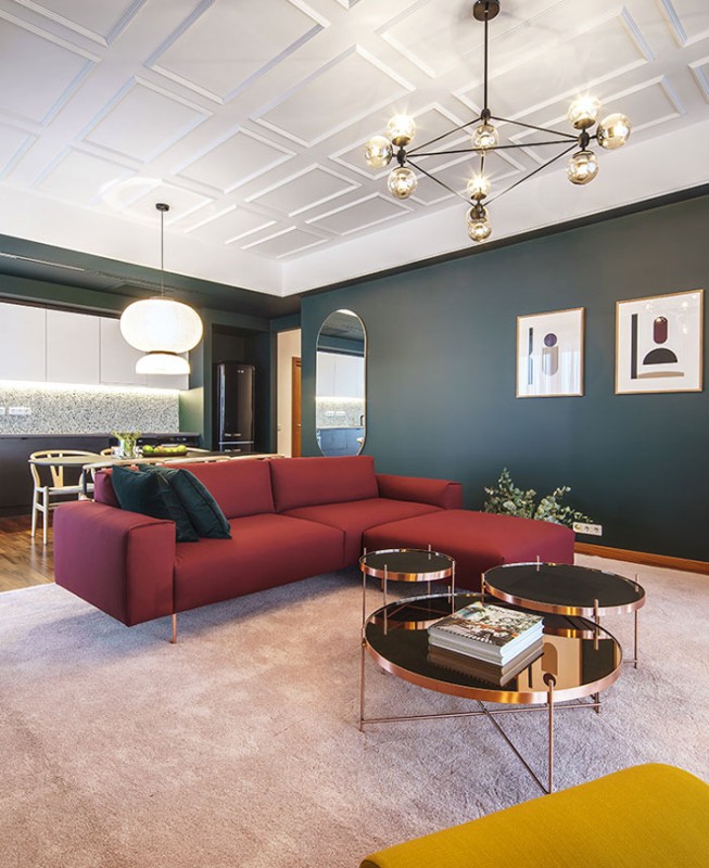 Смелые цвета и лаконичные формы в интьерьере квартиры в Бухаресте, Румыния Смелые цвета и лаконичные формы в интьерьере квартиры в Бухаресте, Румыния