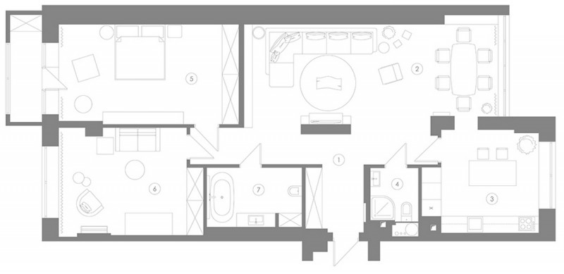 Деревянные поверхности и яркие цвета - современная квартира для молодой семьи