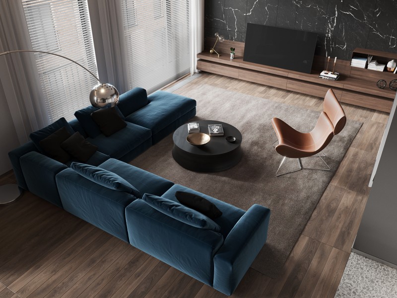 Интерьер загородного дома с террасой на крыше площадью 250 кв.м. Интерьер загородного дома с террасой на крыше площадью 250 кв.м.