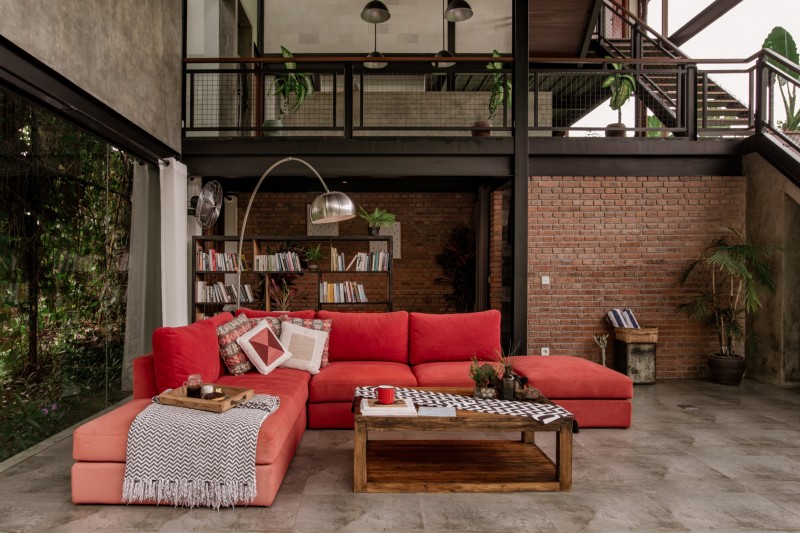 Вилла в стиле "лофт" с роскошным фоном тропических джунглей на Бали Вилла в стиле "лофт" с роскошным фоном тропических джунглей на Бали