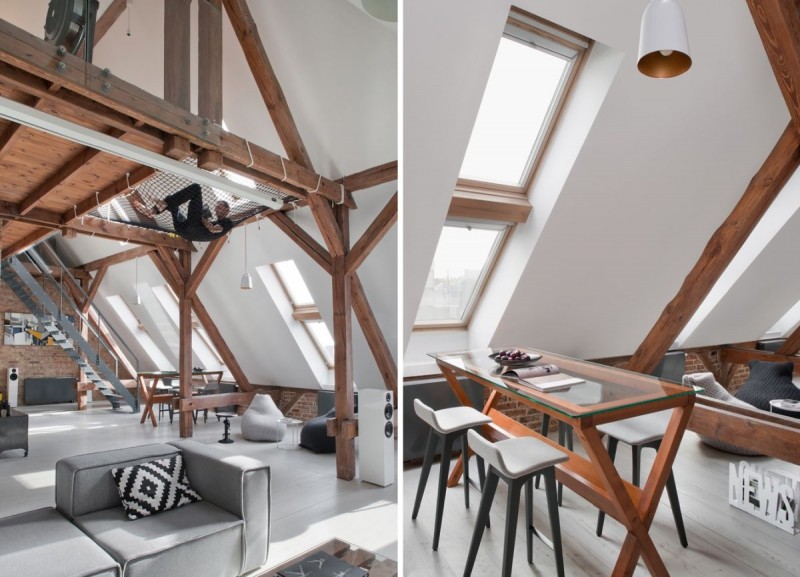 Эклектичная мансарда в Познани