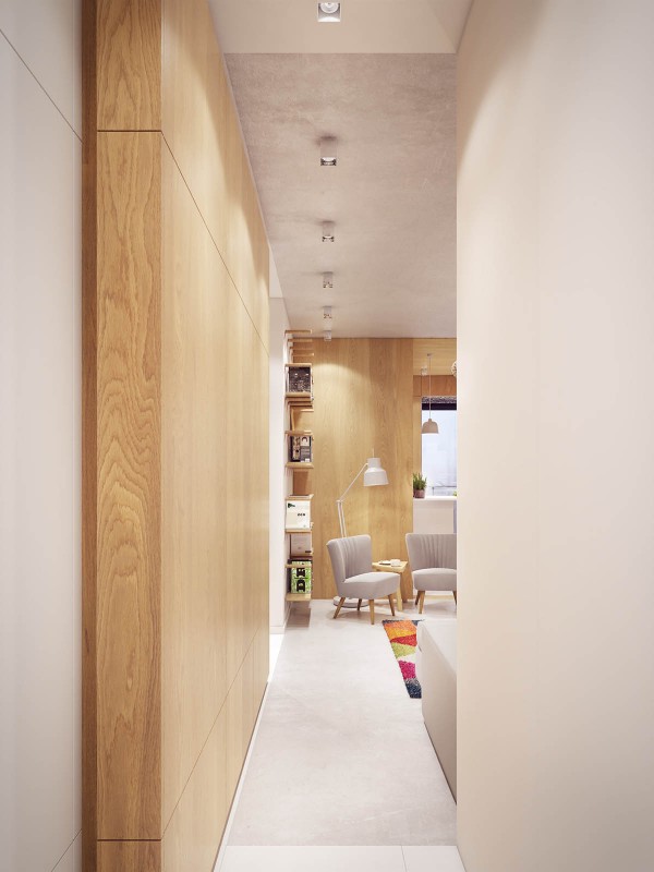 Комфортабельная современная квартира с красочными акцентами