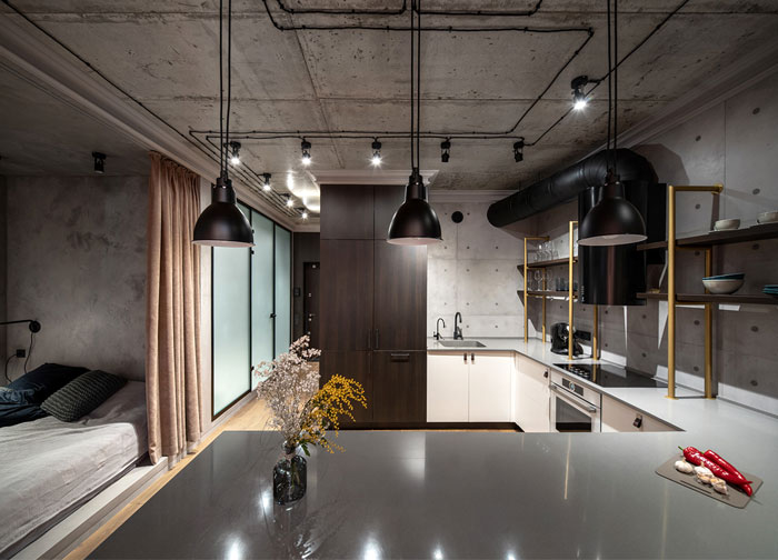 Интерьер апартаментов для молодой пары