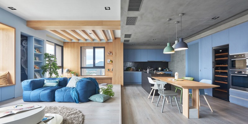 Интерьер уютной квартиры для семейной пары с детьми