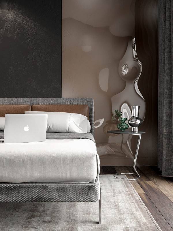 Монохромный интерьер квартиры в Кракове