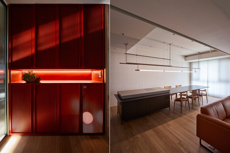 Натуральные материалы в интерьере апартаментов в Тайбэе